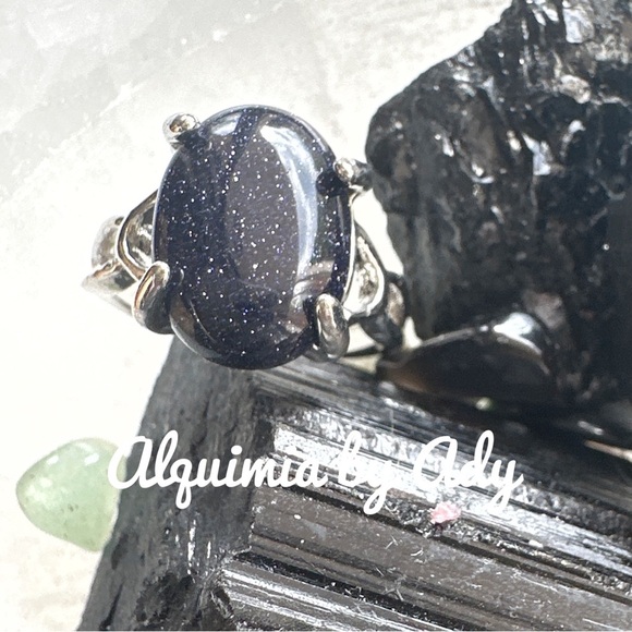 Alquimia by Ady Black Stone Ring - Picture 1 of 7